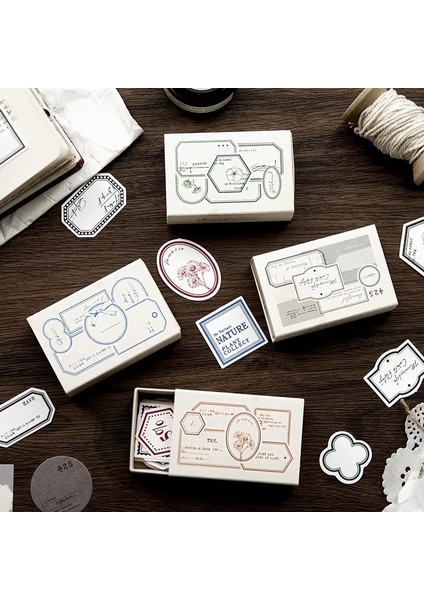 No.2 Tarzı Vintage Not Malzemesi Kağıt Mini Sınır Dekoratif Kırtasiye Scrapbooking Günlüğü Albümü Etikel Retro Etiket Malzemesi Kağıt Kartı (Yurt Dışından) modelleri