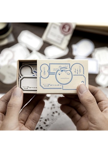 No.2 Tarzı Vintage Not Malzemesi Kağıt Mini Sınır Dekoratif Kırtasiye Scrapbooking Günlüğü Albümü Etikel Retro Etiket Malzemesi Kağıt Kartı (Yurt Dışından) indirimleri