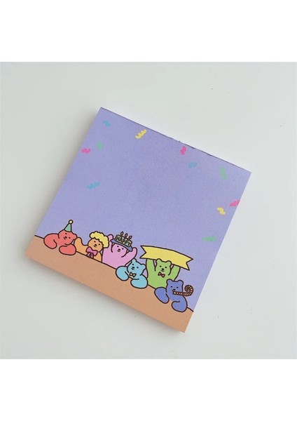 No.3 Tarzı Kore Ins Karikatür Sevimli Hayvanlar Bloknot Kare Mini Not Defteri Kawaii Ofis Mesaj Kağıdı Okul Malzemeleri Kırtasiye Eets (Yurt Dışından)