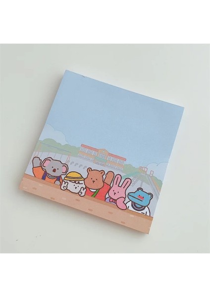 No.3 Tarzı Kore Ins Karikatür Sevimli Hayvanlar Bloknot Kare Mini Not Defteri Kawaii Ofis Mesaj Kağıdı Okul Malzemeleri Kırtasiye Eets (Yurt Dışından)