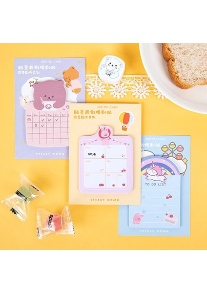 C Tarzı Kawaii Kırtasiye Ayı Yapışkan Notlar Sevimli Hayvanlar Bloknot Kız Planlayıcısı Çıkartmalar Not Defteri Okul Ofis Arzı Papeleria (Yurt Dışından) fırsatları