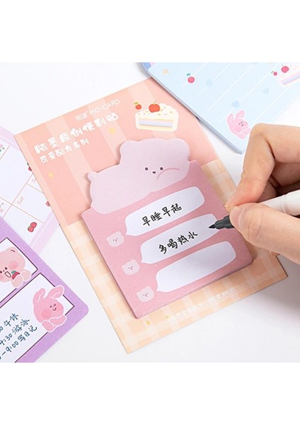 C Tarzı Kawaii Kırtasiye Ayı Yapışkan Notlar Sevimli Hayvanlar Bloknot Kız Planlayıcısı Çıkartmalar Not Defteri Okul Ofis Arzı Papeleria (Yurt Dışından) indirimleri