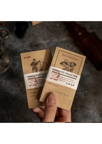 Bir Stil Eets Vintage Antik Koleksiyonu Kraft Kağıt Bloknot Mesaj Notları Dekoratif Malzeme Kitap Kırtasiye Ofis Malzemeleri (Yurt Dışından) fırsatları