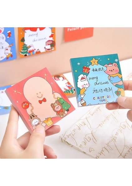 E Tarzı 80 Sayfa Kawaii Noel Baba Noel Bloknot Yapışkan Notlar Yaprak Yapılacaklar Listesi Planlayıcısı Etiket Etiket Okul Ofis Kırtasiye (Yurt Dışından)
