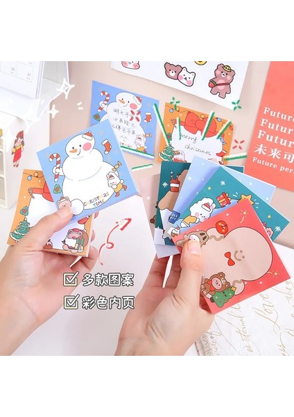 E Tarzı 80 Sayfa Kawaii Noel Baba Noel Bloknot Yapışkan Notlar Yaprak Yapılacaklar Listesi Planlayıcısı Etiket Etiket Okul Ofis Kırtasiye (Yurt Dışından)