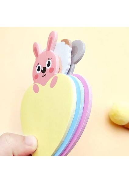 F Tarzı Kawaii Kalp Şeklinde Sevimli Hayvan Serisi Yapışkan Notlar Öğrenci Mesajı Çıkartmalar N Kez Yapışkan Not Defteri Okul Etiket Kırtasiye (Yurt Dışından)