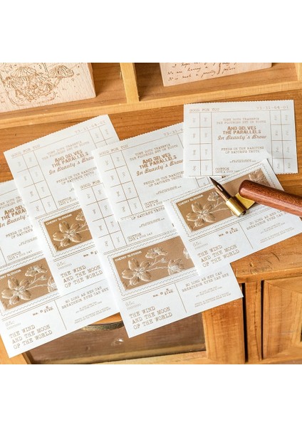 No.2 Tarzı Bitki Biletleri Damga Tipo Kabartma Kraft El Işi Kağıdı Önemsiz Dergi Için Yaratıcı Kırtasiye Dıy Retro Dekorasyon Kağıdı Kart Yapımı (Yurt Dışından) fiyatları