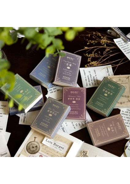 No.6 Stili Vintage Ingilizce Şiir Bloknot Metin Dekoratif Kırtasiye Scrapbooking Günlüğü Albümü Etikel Retro Malzeme Kağıt Küçük Kitap (Yurt Dışından)