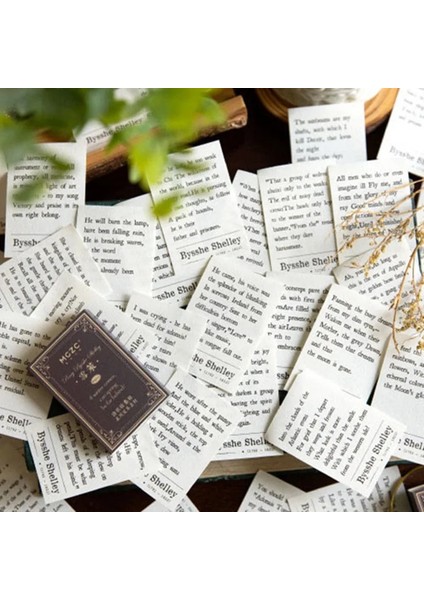No.6 Stili Vintage Ingilizce Şiir Bloknot Metin Dekoratif Kırtasiye Scrapbooking Günlüğü Albümü Etikel Retro Malzeme Kağıt Küçük Kitap (Yurt Dışından)