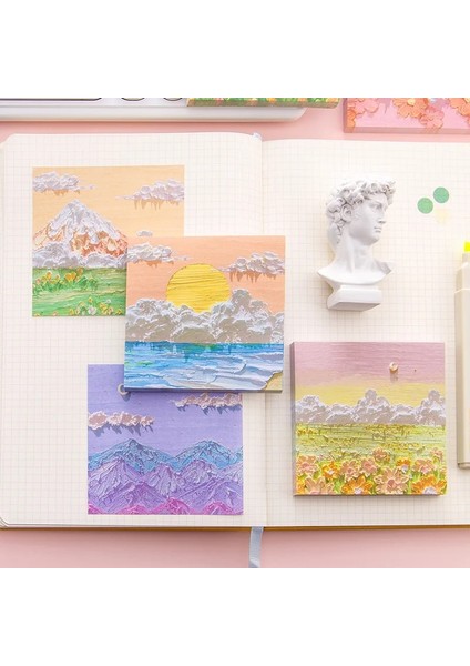 No.12 Tarzı Kawaii 3D Yağlıboya Yapışkan Notlar Pad Kırtasiye Kağıt Çıkartmalar Yayınlandı It Bloknot Not Defteri Okul Malzemeleri Ofis Aksesuarları (Yurt Dışından) modelleri
