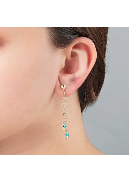 Altın Gözlü Dorika Küpe 1.50 Gram