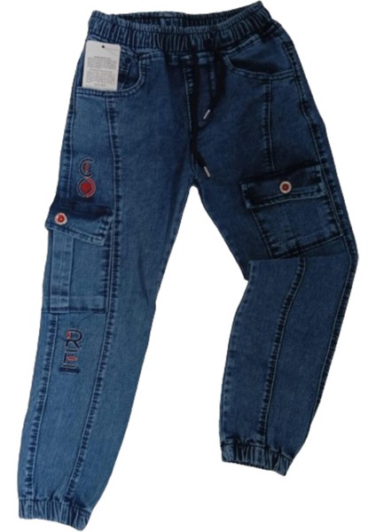 Beli Lastikli Kargo Cepli Erkek Çocuk Jean