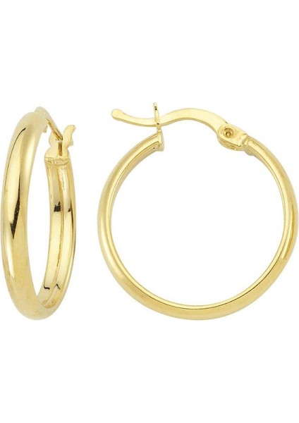 Küpe Oval Halka 2,55 Gram 14 Ayar Altın