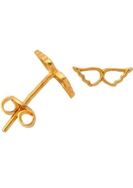 Küpe Melek Kanadı 0,75 Gram 14 Ayar Altın