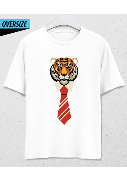 Official Tiger Oversize Beyaz T-Shirt M Beden