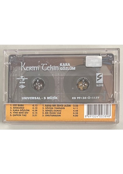 Kerim Tekin Kara Gözlüm Kaset (Orjinal Dönem Baskı)