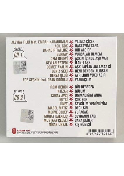 Yıldız Tilbe'nin Yıldızlı Şarkıları Volume 1 CD (Jelatininde Sıfır Orjinal Dönem Baskı Cd)