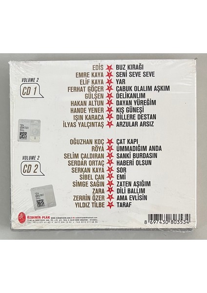 Yıldız Tilbe'nin Yıldızlı Şarkıları Volume 2 CD (Jelatininde Sıfır Orjinal Dönem Baskı Cd)