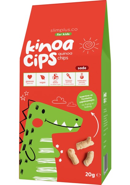 4 Paket 20G Sade Kinoa Cipsi For Kids Glutensiz Vegan Yağsız Cips Çocuklara Özel Ambalaj Karışık Ambalajlar