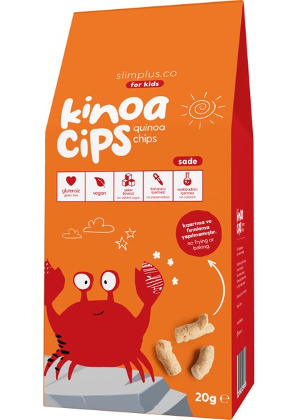 4 Paket 20G Sade Kinoa Cipsi For Kids Glutensiz Vegan Yağsız Cips Çocuklara Özel Ambalaj Karışık Ambalajlar