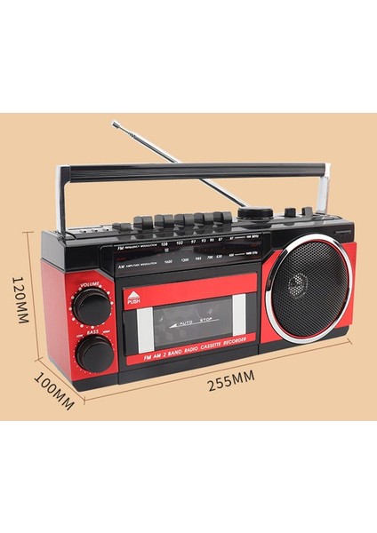 Puxing PX-250BT Müzik Seti Kasetçalar Fm Radyo USB Mp3 Player Bluetooth Hoparlör