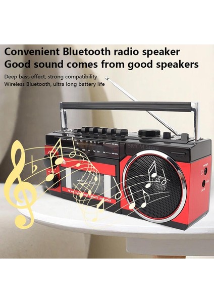 Puxing PX-250BT Müzik Seti Kasetçalar Fm Radyo USB Mp3 Player Bluetooth Hoparlör