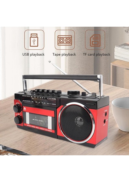 Puxing PX-250BT Müzik Seti Kasetçalar Fm Radyo USB Mp3 Player Bluetooth Hoparlör