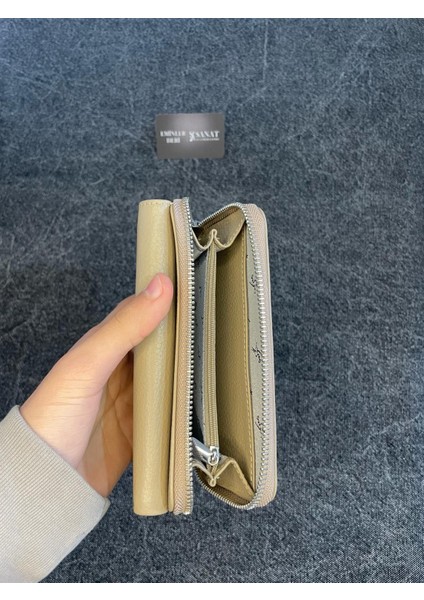 SL-2238 Deri Çok Kartlıklı ve Fermuarlı Cüzdan (16,5 Cm/9cm) Sanat Leather