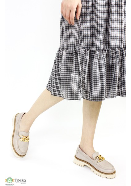 Mammimia Kadın Hakiki Deri Ortopedik Günlük Loafer Ayakkabı M25/YA-MİU