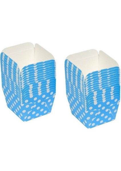 Kare Karton Kapsül Mavi 30 Lu