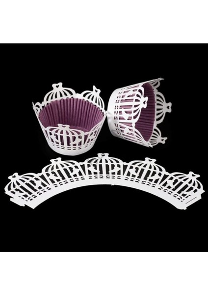 Vıp Cupcake Kenar Danteli - Kafes - 10'lu