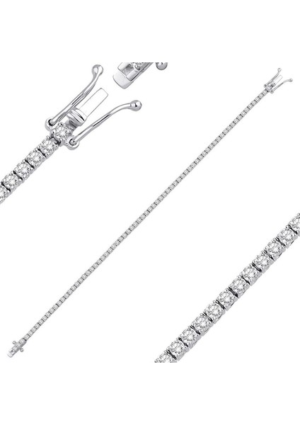 2.25CT (G-H Vs) Suyolu Pırlanta Bileklik