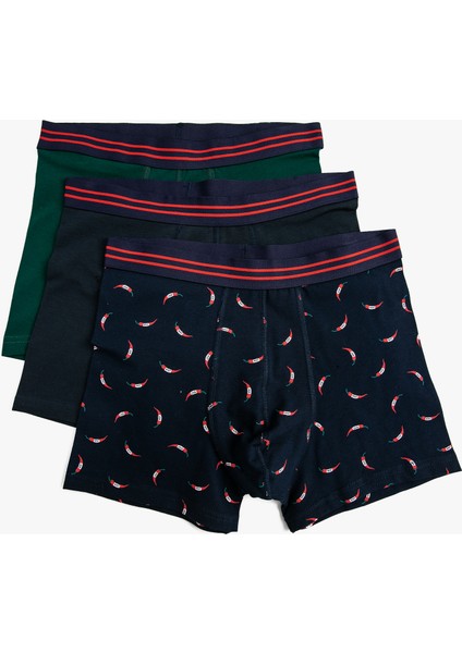Baskılı 3'lü Boxer Seti