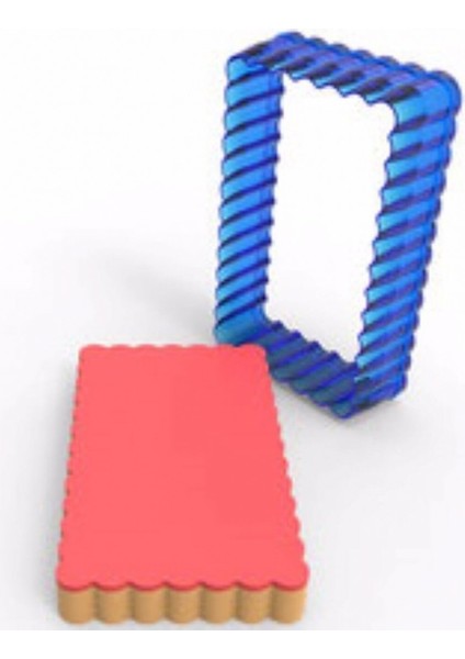 Dildörtgen Tırtıklı Polikarbon Kurabiye Kalıbı 7.5x4.5 cm