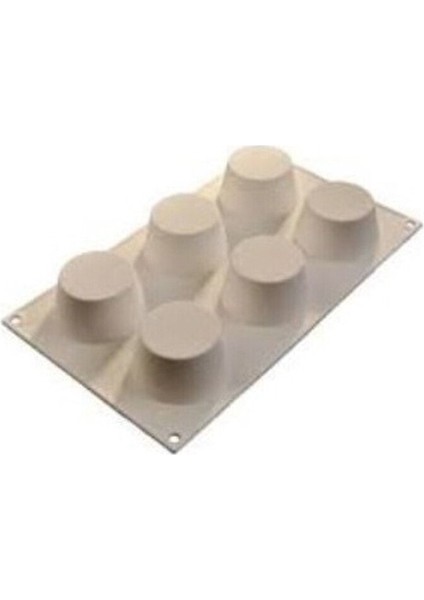 Büyük Muffin Silikon Kek Kalıbı 6 Lı 30X17,5 cm