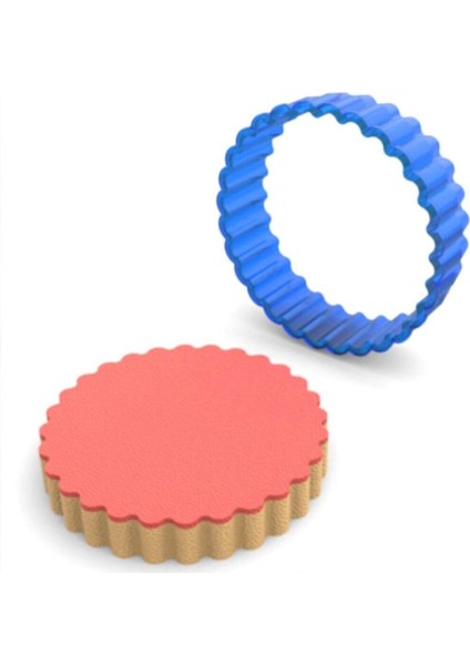 Tırtıklı Yuvarlak Polikarbon Kurabiye Kalıbı 7,1 cm x 7,1 cm