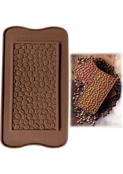 Silikon Çikolata Kalıbı Kahve Çekirdeği Bar 21 x 10.5 cm