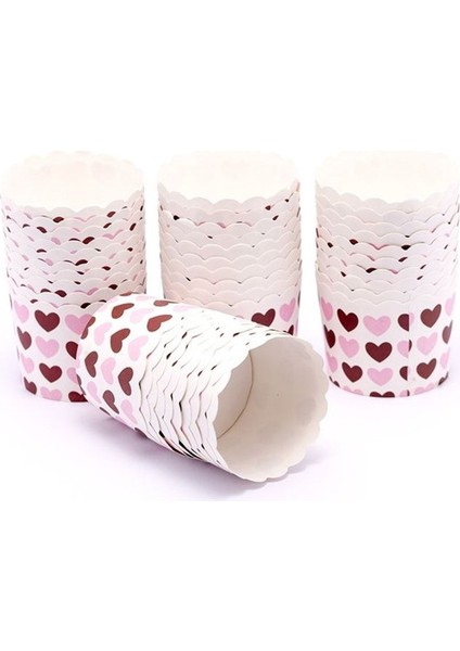 Kalp Desenli Karton Kapsül 40 Lı