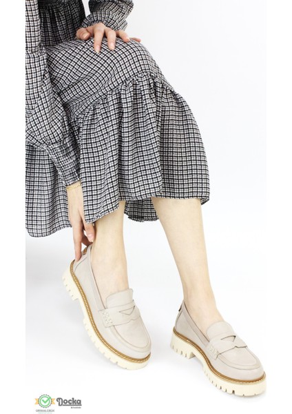 Mammimia Kadın Hakiki Deri Ortopedik Günlük Loafer Ayakkabı M25/YA-MOLE