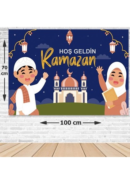 Hoş Geldin Ramazan Afişi Çocuklar Için 70*100 cm