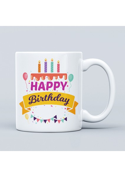 Doğum Günü Temalı Baskılı Kupa Bardak