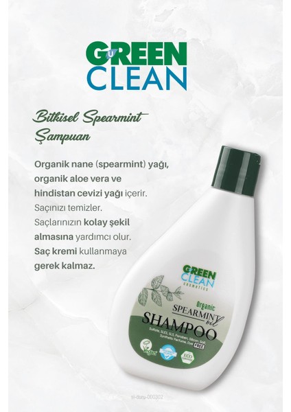 Green Clean 4 Al 3 Öde Bitkisel Şampuan Spearmint 275 Ml