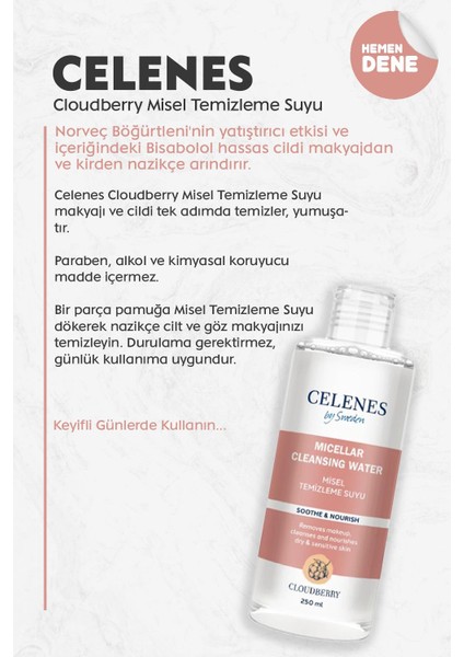 By Sweden Cloudberry Temizleme Suyu 7 Al 6 Öde Ve Pamuk,