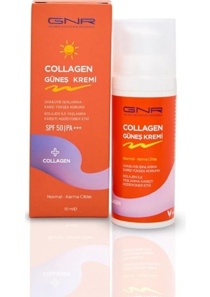 Collagen Spf 50+ Güneş Kremi Karma Ciltler 50 Ml