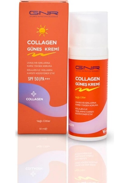 Collagen Spf 50+ Güneş Kremi Yağlı Ciltler 50 Ml