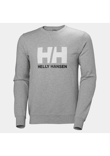 HH Logo Crew Erkek Gri Yuvarlak Yaka Tişört indirimleri