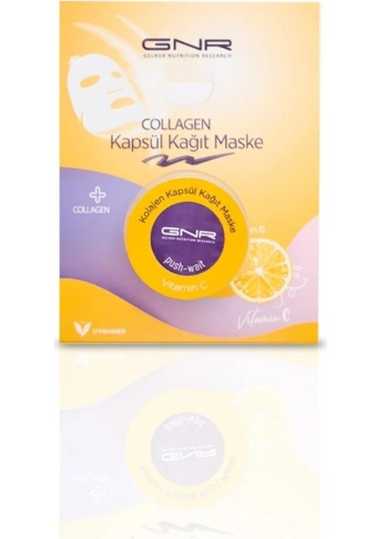 Collagen C Vitamini İçeren Kapsül Kağıt Maske 1 Adet