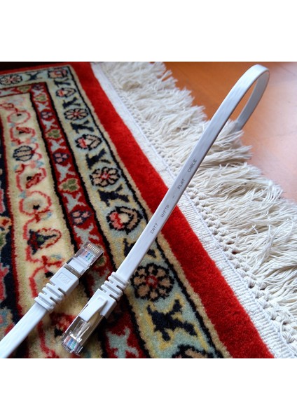 Irenıs 1 Metre Cat7 Kablo Yassı Ftp Ethernet Network Lan Ağ Kablosu