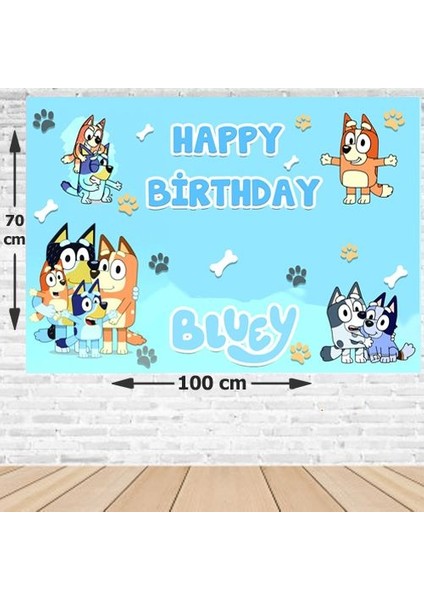 Bluey Doğum Günü Afişi 70*100 cm