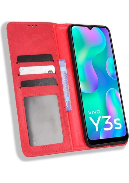 Vivo Y3S 2021 Manyetik Kapatma Pu Deri Için Telefon Kılıfı (Yurt Dışından) fırsatları